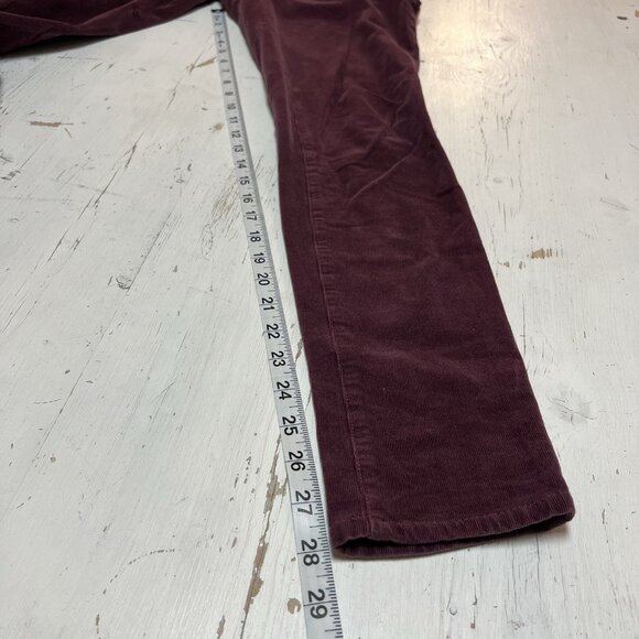 Pilcro Corduroy Pants 27 Burgundy Skinny Straight Anthropologie Fall Essential - Picture 12 of 12